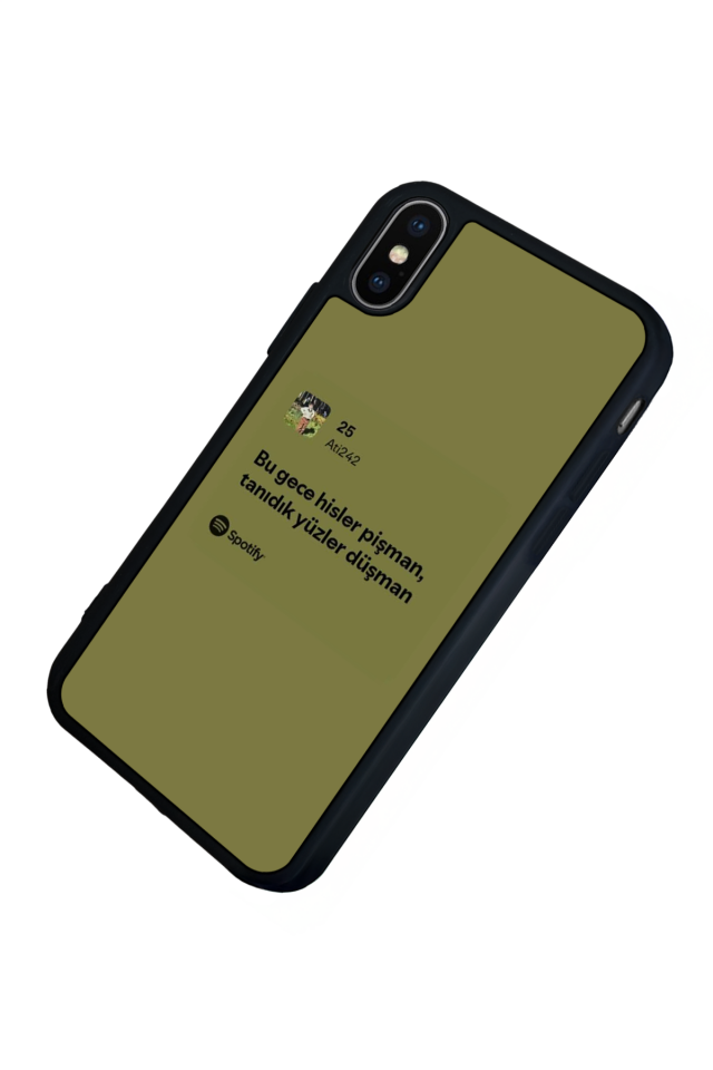 iPhone XS Max Uyumlu Sarki Sozleri Tasarımlı Glossy Premium Kılıf