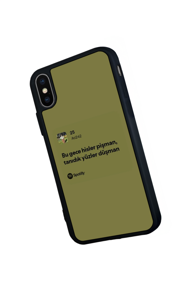 iPhone XS Max Uyumlu Sarki Sozleri Tasarımlı Glossy Premium Kılıf