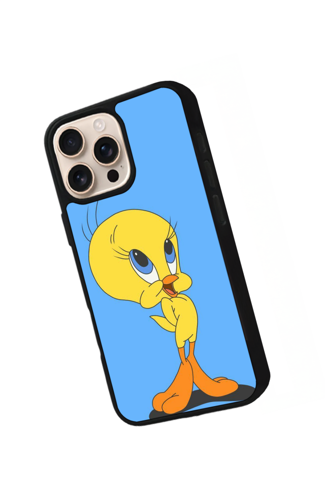 iPhone 16 Pro Max Uyumlu Tweety Tasarımlı Glossy Premium Kılıf