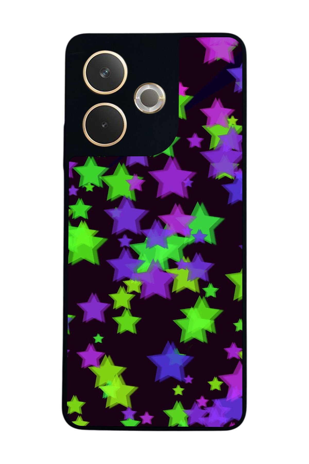 Oppo A5 Pro Uyumlu Retro Yildizlar Tasarımlı Glossy Premium Kılıf