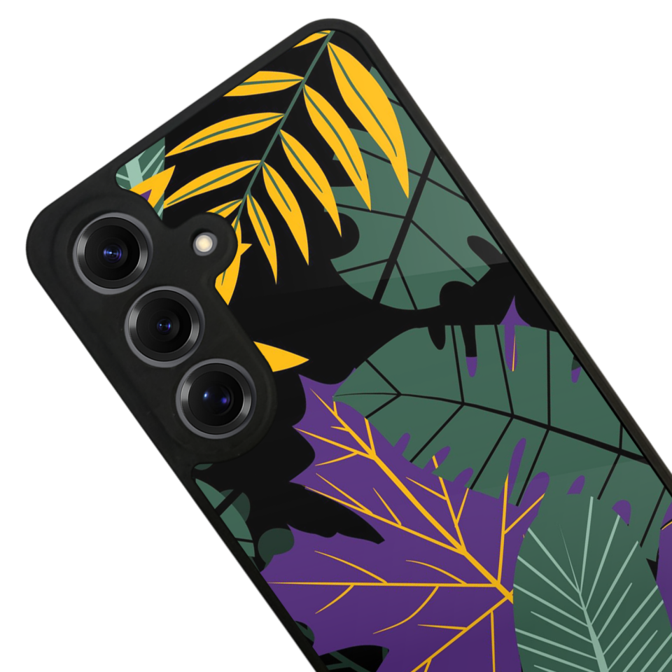 Samsung Galaxy S25 Uyumlu Botanik Tasarımlı Glossy Premium Kılıf