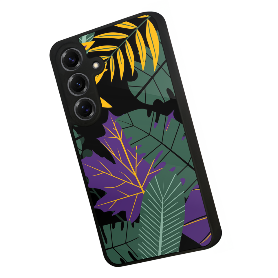 Samsung Galaxy S25 Uyumlu Botanik Tasarımlı Glossy Premium Kılıf