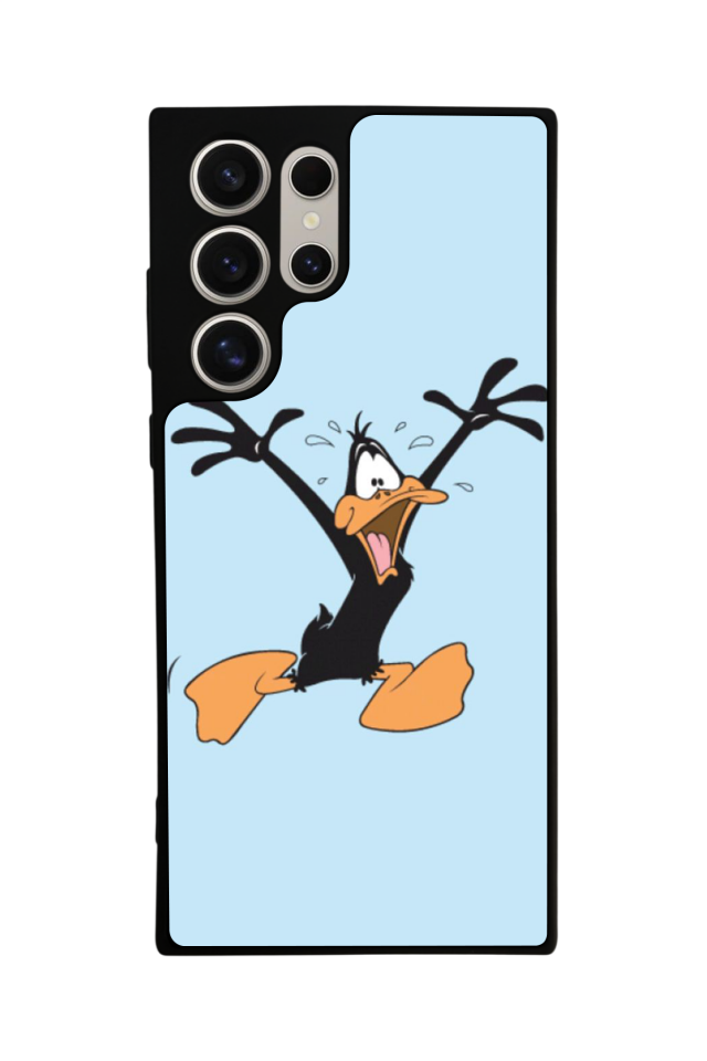 Samsung Galaxy S22 Ultra Uyumlu Daffy duck Tasarımlı Glossy Premium Kılıf