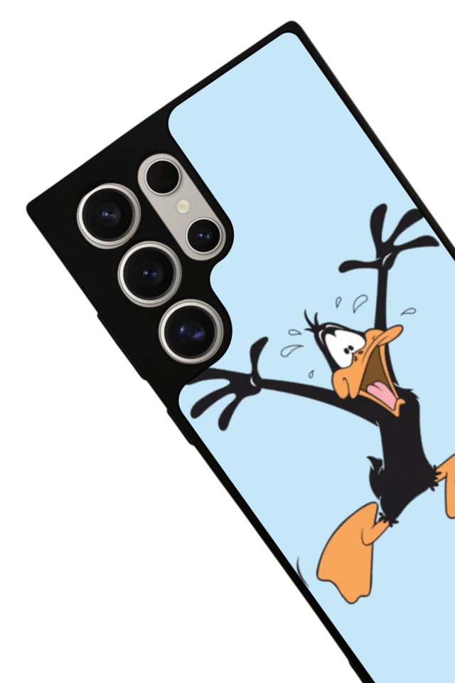 Samsung Galaxy S22 Ultra Uyumlu Daffy duck Tasarımlı Glossy Premium Kılıf