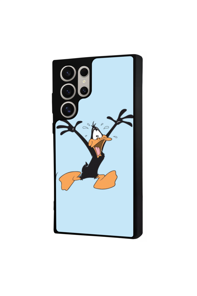 Samsung Galaxy S22 Ultra Uyumlu Daffy duck Tasarımlı Glossy Premium Kılıf
