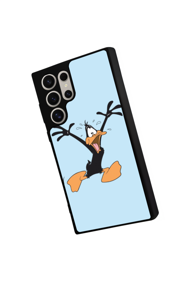 Samsung Galaxy S22 Ultra Uyumlu Daffy duck Tasarımlı Glossy Premium Kılıf