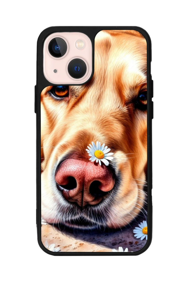 iPhone 15 Uyumlu Golden Kopek Tasarımlı Glossy Premium Kılıf