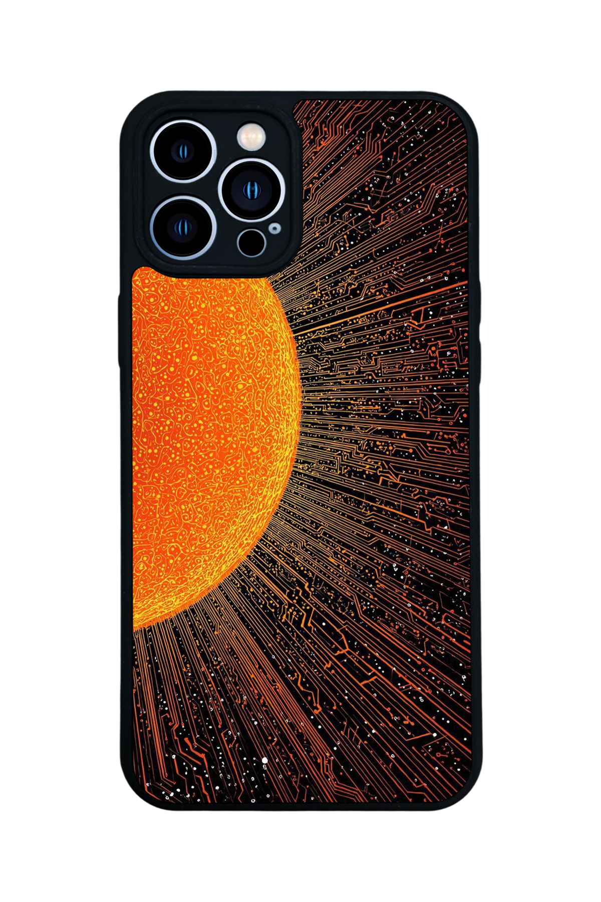 iPhone 12 Pro Max Uyumlu Güneş Tasarımlı Glossy Premium Kılıf