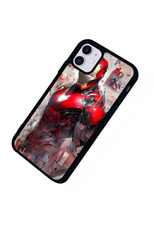 iPhone 11 Uyumlu Iron Man ( Demir Adam ) Tasarımlı Glossy Premium Kılıf