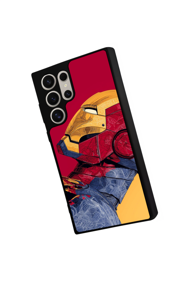 Samsung Galaxy S23 Ultra Uyumlu  Iron Man ( Demir Adam ) Tasarımlı Glossy Premium Kılıf