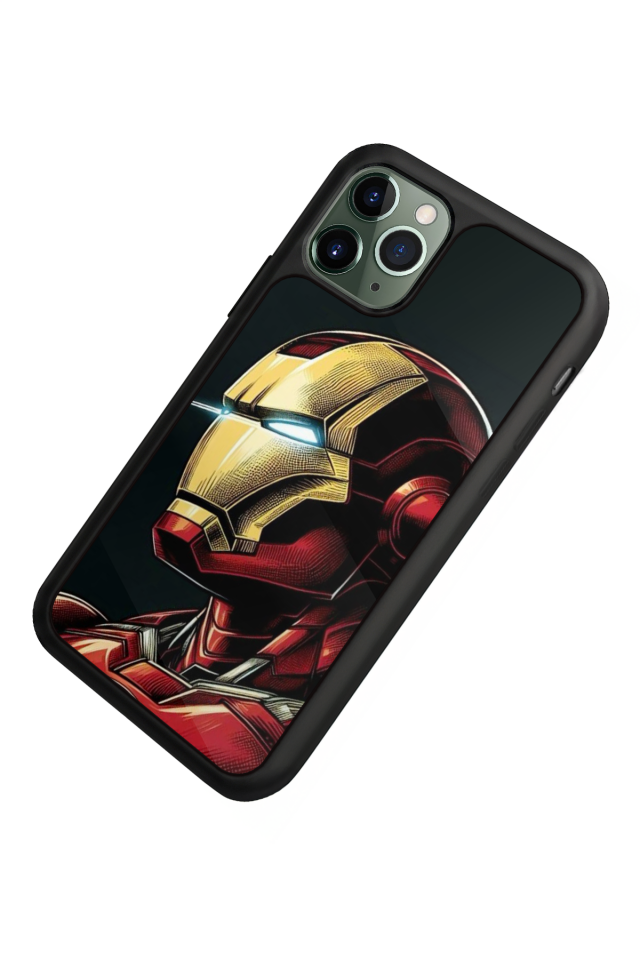 iPhone 11 Pro Uyumlu  Iron Man ( Demir Adam ) Tasarımlı Glossy Premium Kılıf