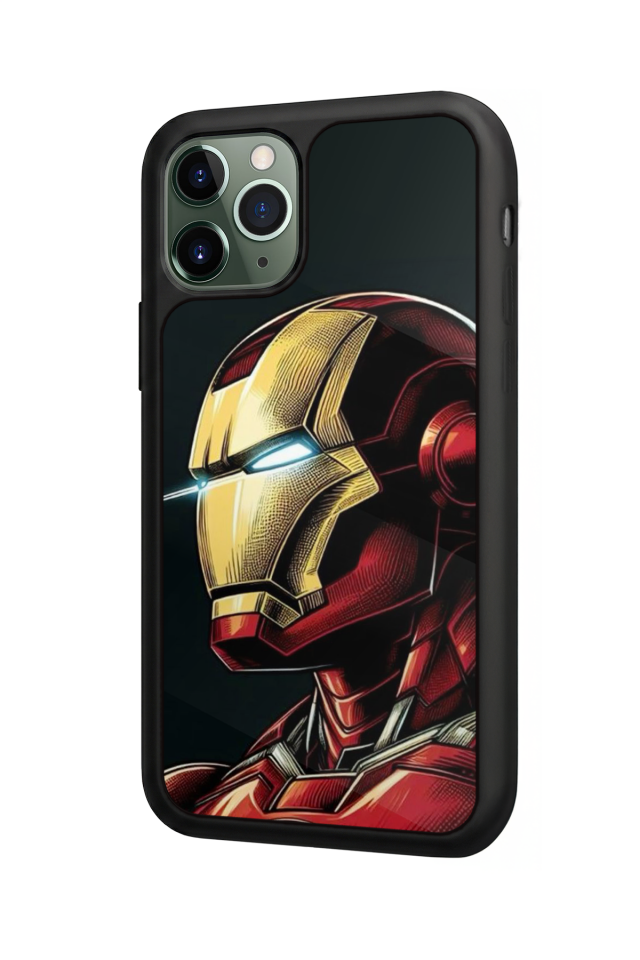 iPhone 11 Pro Uyumlu  Iron Man ( Demir Adam ) Tasarımlı Glossy Premium Kılıf