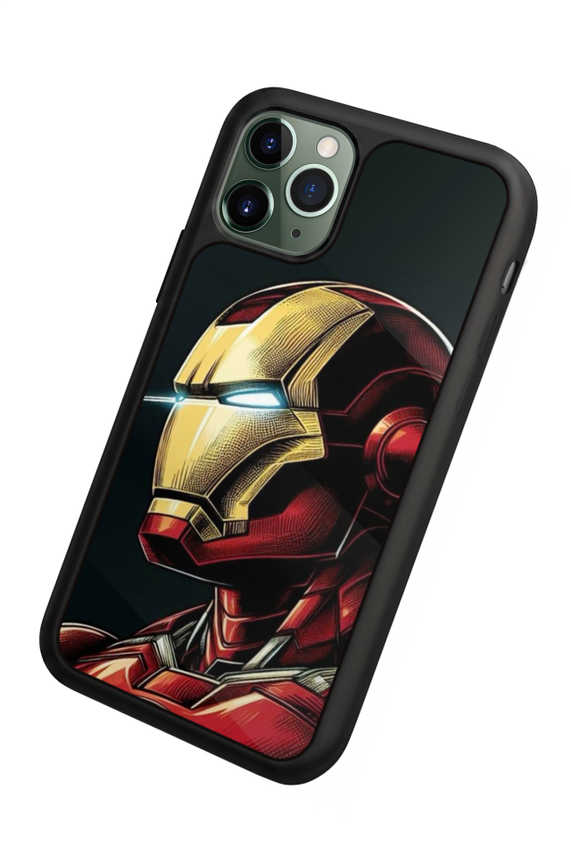 iPhone 11 Pro Uyumlu  Iron Man ( Demir Adam ) Tasarımlı Glossy Premium Kılıf