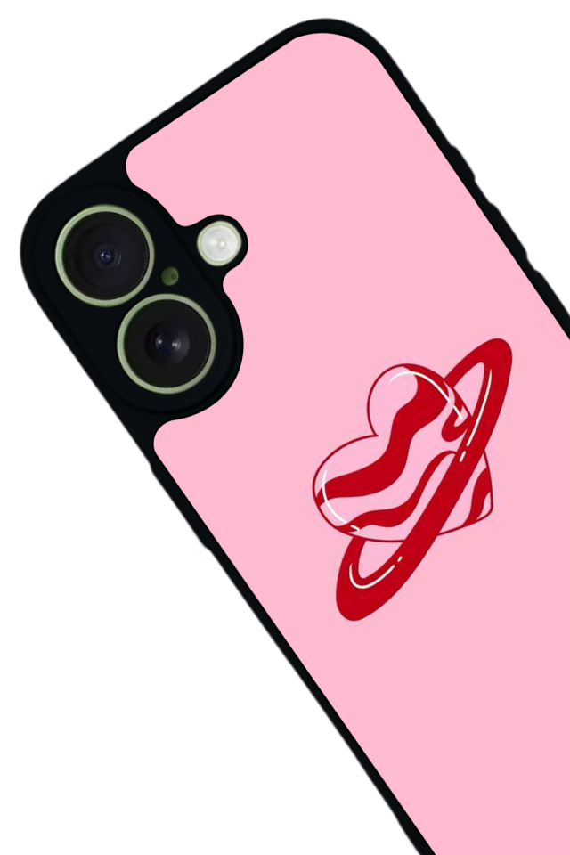 iPhone 17 Uyumlu Kalp Love Tasarımlı Glossy Premium Kılıf