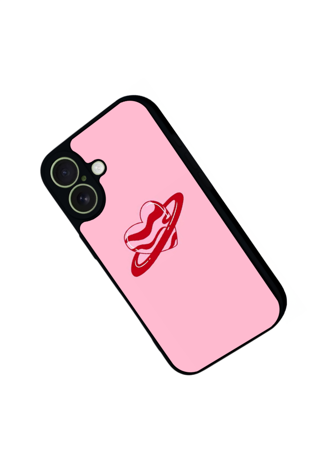 iPhone 17 Uyumlu Kalp Love Tasarımlı Glossy Premium Kılıf