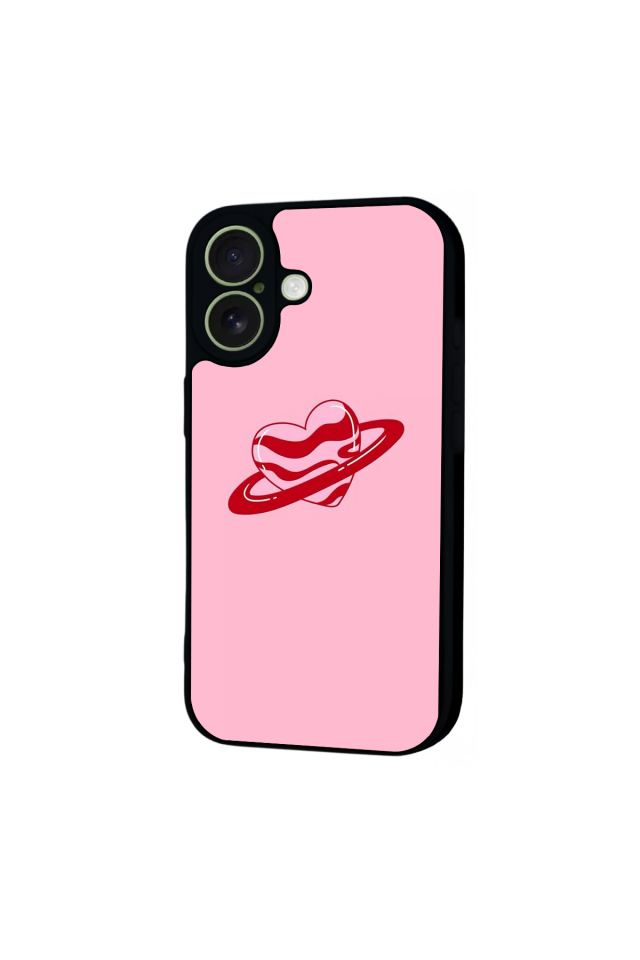 iPhone 17 Uyumlu Kalp Love Tasarımlı Glossy Premium Kılıf