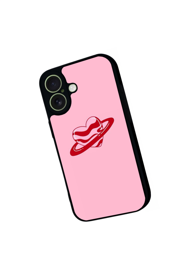 iPhone 17 Uyumlu Kalp Love Tasarımlı Glossy Premium Kılıf