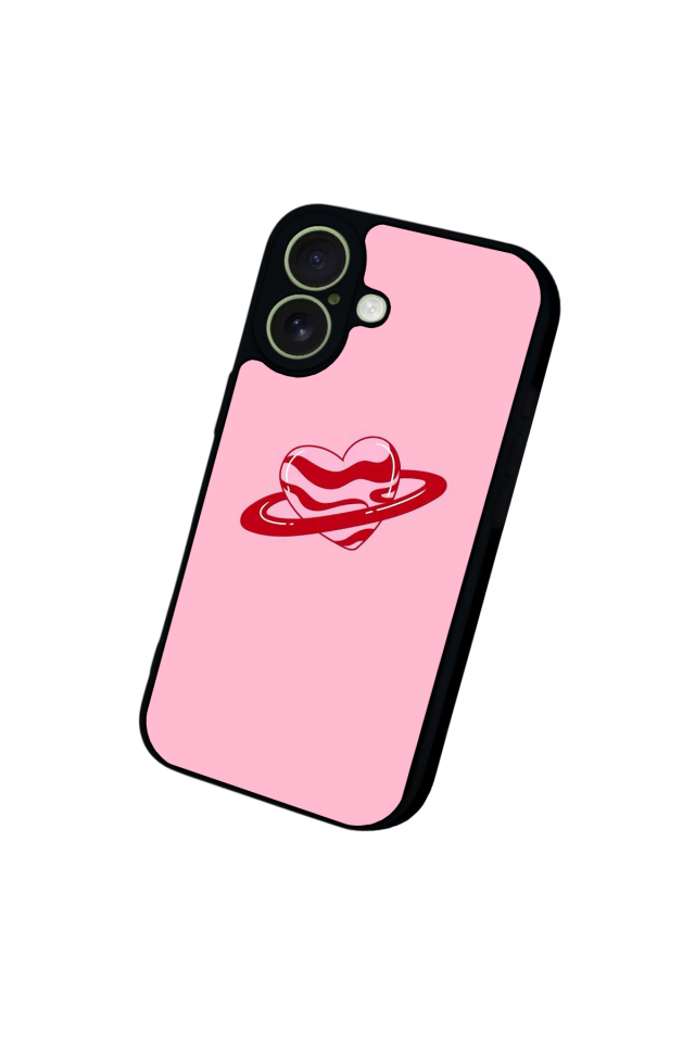 iPhone 17 Uyumlu Kalp Love Tasarımlı Glossy Premium Kılıf