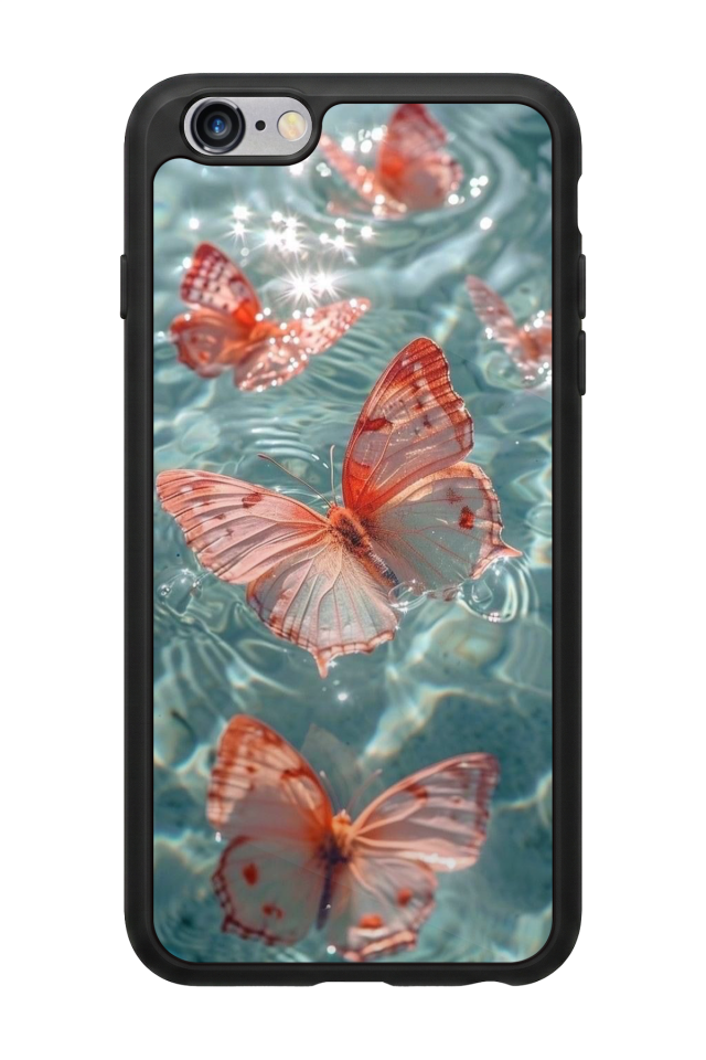 iPhone 6s Plus Uyumlu Kelebek Tasarımlı Glossy Premium Kılıf