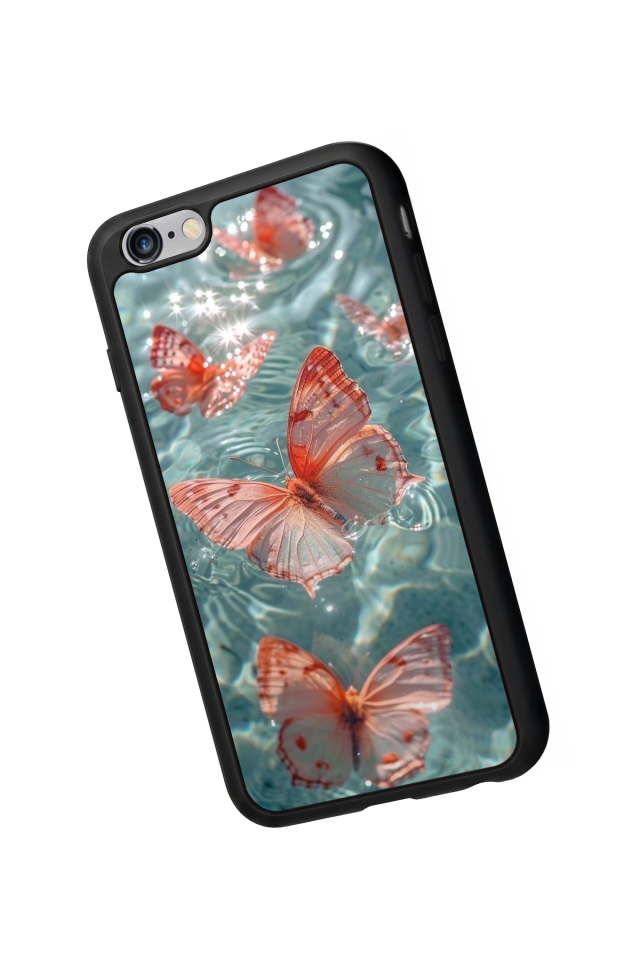 iPhone 6s Plus Uyumlu Kelebek Tasarımlı Glossy Premium Kılıf