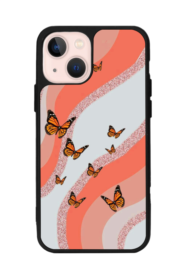 iPhone 15 Plus Uyumlu Kelebek Tasarımlı Glossy Premium Kılıf