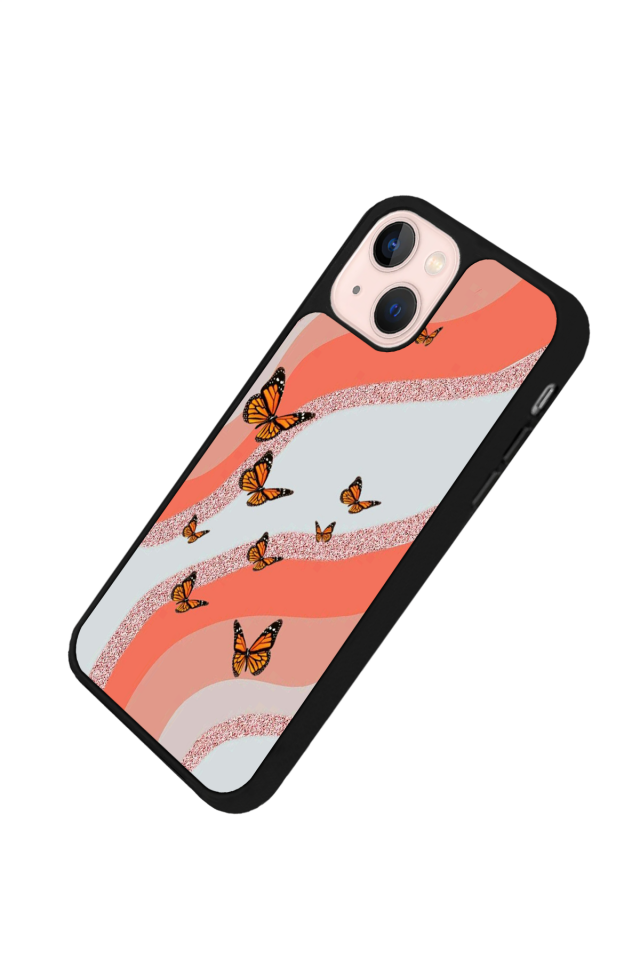 iPhone 15 Plus Uyumlu Kelebek Tasarımlı Glossy Premium Kılıf