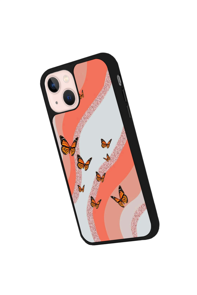 iPhone 15 Plus Uyumlu Kelebek Tasarımlı Glossy Premium Kılıf