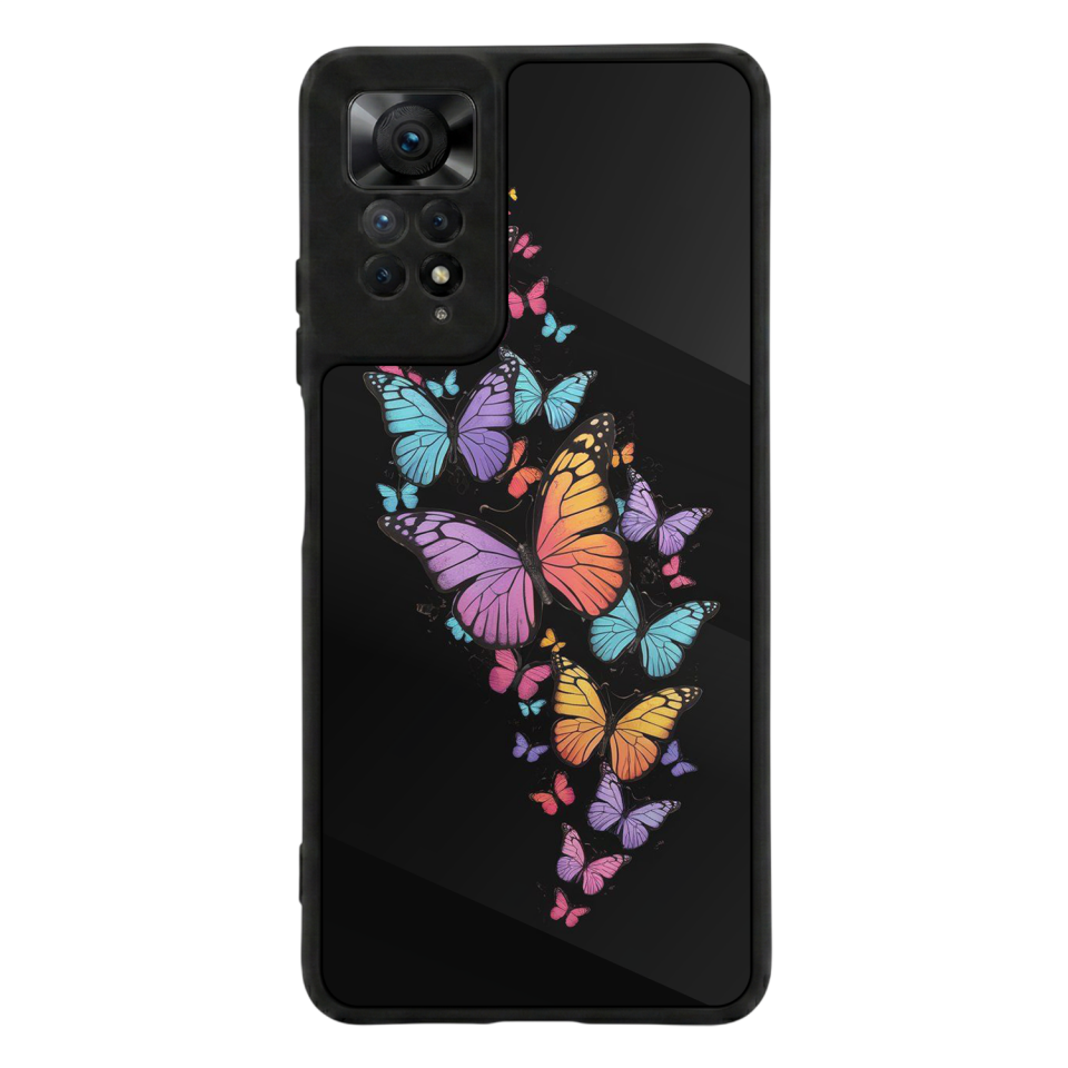 Xiaomi Redmi Note 11 Pro Uyumlu Kelebek Tasarımlı Glossy Premium Kılıf
