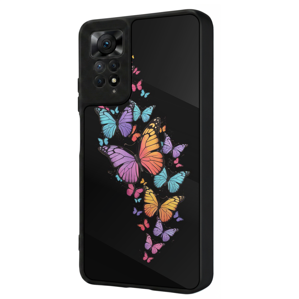 Xiaomi Redmi Note 11 Pro Uyumlu Kelebek Tasarımlı Glossy Premium Kılıf