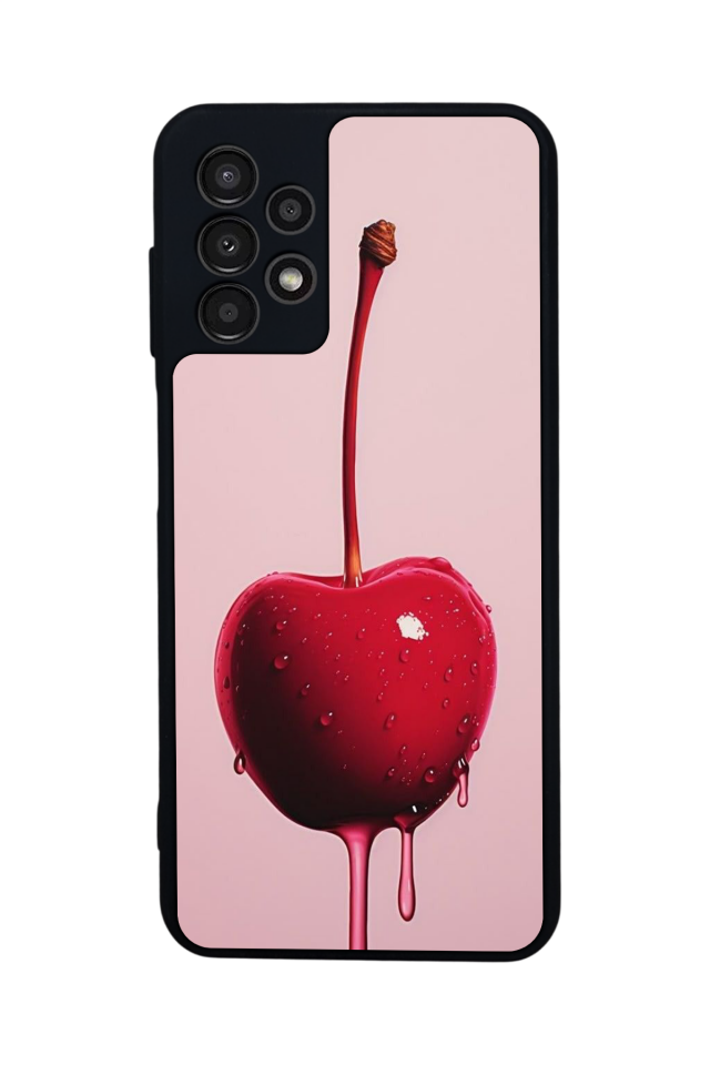 Samsung Galaxy A23 Uyumlu Kiraz Tasarımlı Glossy Premium Kılıf