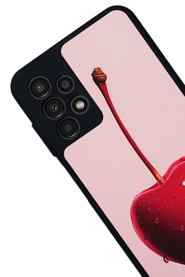 Samsung Galaxy A23 Uyumlu Kiraz Tasarımlı Glossy Premium Kılıf