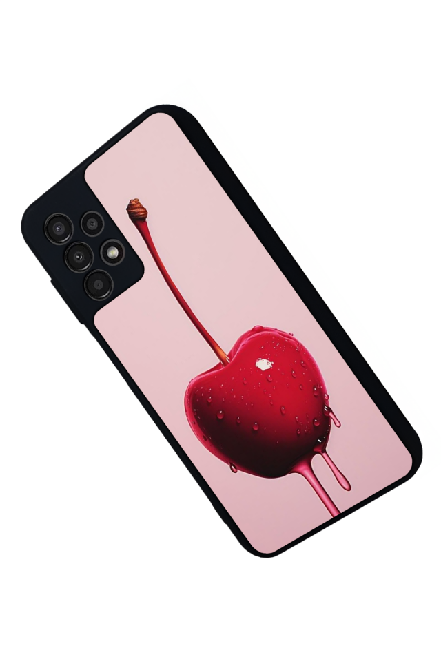 Samsung Galaxy A23 Uyumlu Kiraz Tasarımlı Glossy Premium Kılıf
