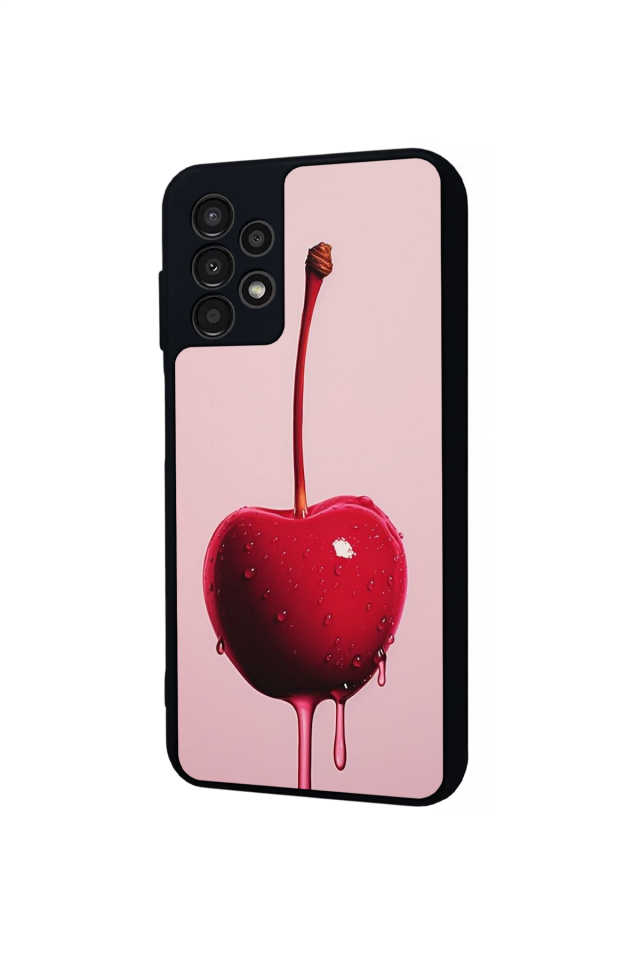 Samsung Galaxy A23 Uyumlu Kiraz Tasarımlı Glossy Premium Kılıf