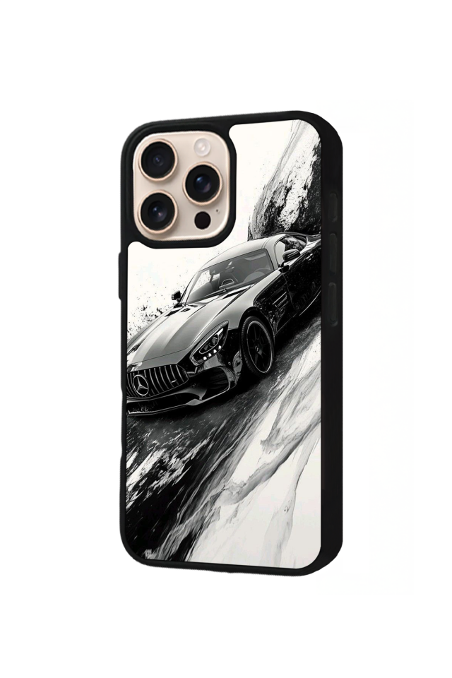 iPhone 16 Pro Uyumlu Mercedes Tasarımlı Glossy Premium Kılıf