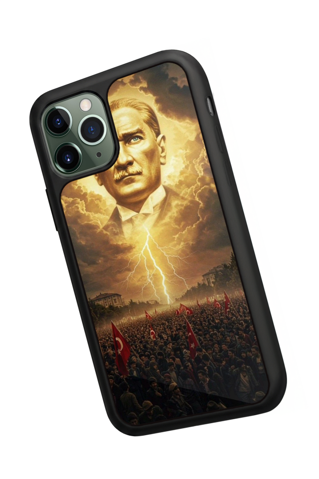 iPhone 11 Pro Max Uyumlu Mustafa Kemal Ataturk Tasarımlı Glossy Premium Kılıf