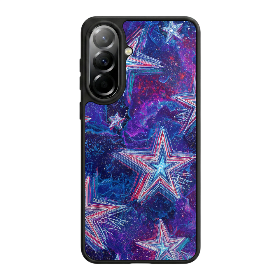 Samsung Galaxy A37 Uyumlu Retro Yildizlar Tasarımlı Glossy Premium Kılıf