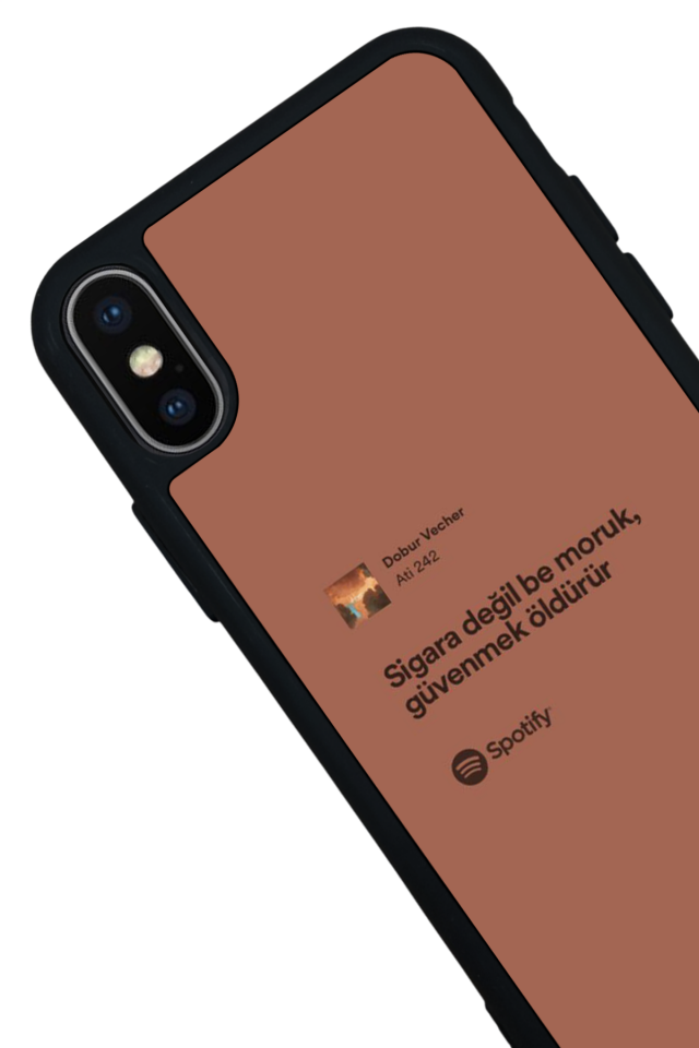 iPhone XS Max Uyumlu Sarki Sozleri Tasarımlı Glossy Premium Kılıf