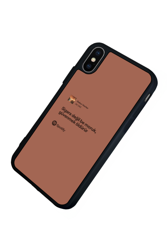 iPhone XS Max Uyumlu Sarki Sozleri Tasarımlı Glossy Premium Kılıf
