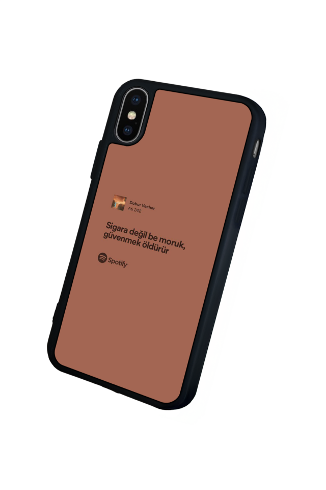 iPhone XS Max Uyumlu Sarki Sozleri Tasarımlı Glossy Premium Kılıf