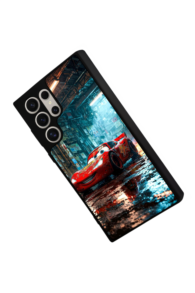 Samsung Galaxy S24 Ultra Uyumlu Şimsek McQueen Tasarımlı Glossy Premium Kılıf