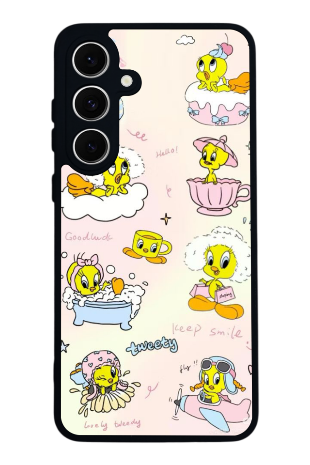 Samsung Galaxy A16 Uyumlu Tweety Tasarımlı Glossy Premium Kılıf