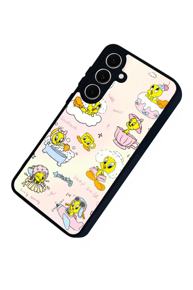 Samsung Galaxy A16 Uyumlu Tweety Tasarımlı Glossy Premium Kılıf