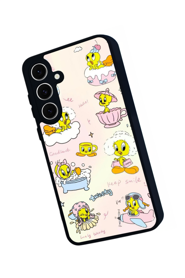 Samsung Galaxy A16 Uyumlu Tweety Tasarımlı Glossy Premium Kılıf