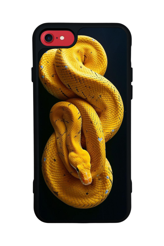 iPhone 8 Uyumlu Yılan Tasarımlı Glossy Premium Kılıf