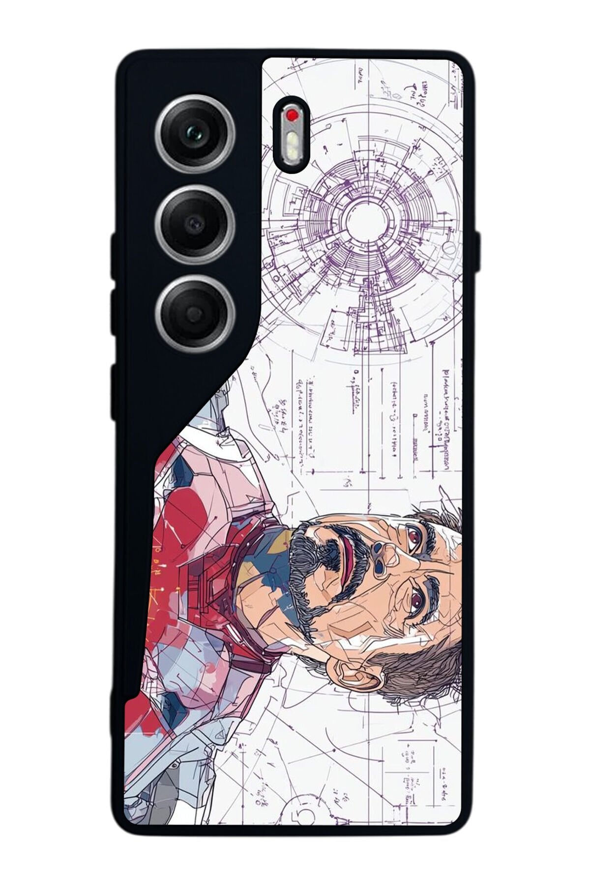 Tecno Camon 40 Uyumlu Iron Man ( Demir Adam ) Tasarımlı Glossy Premium Kılıf