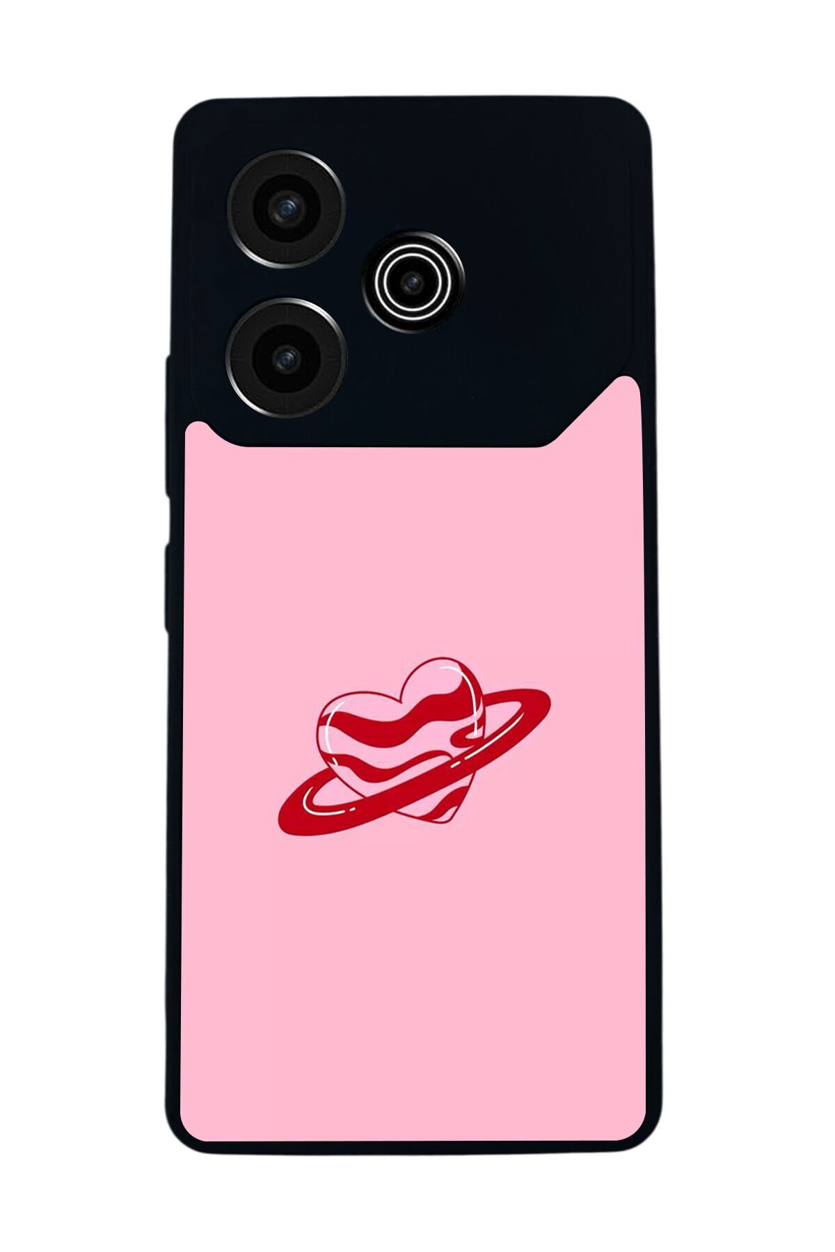 Tecno Pova 6 Uyumlu Kalp Love Tasarımlı Glossy Premium Kılıf