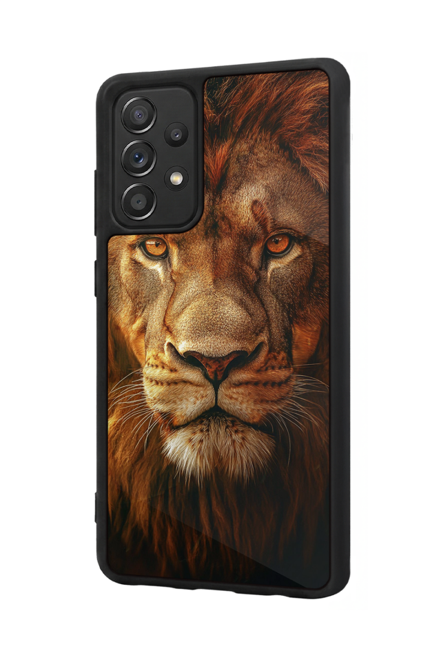 Samsung Galaxy A72 Uyumlu Aslan Tasarımlı Glossy Premium Kılıf