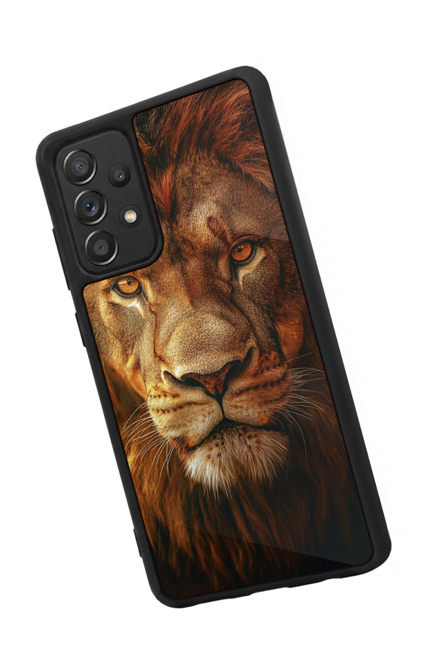 Samsung Galaxy A72 Uyumlu Aslan Tasarımlı Glossy Premium Kılıf