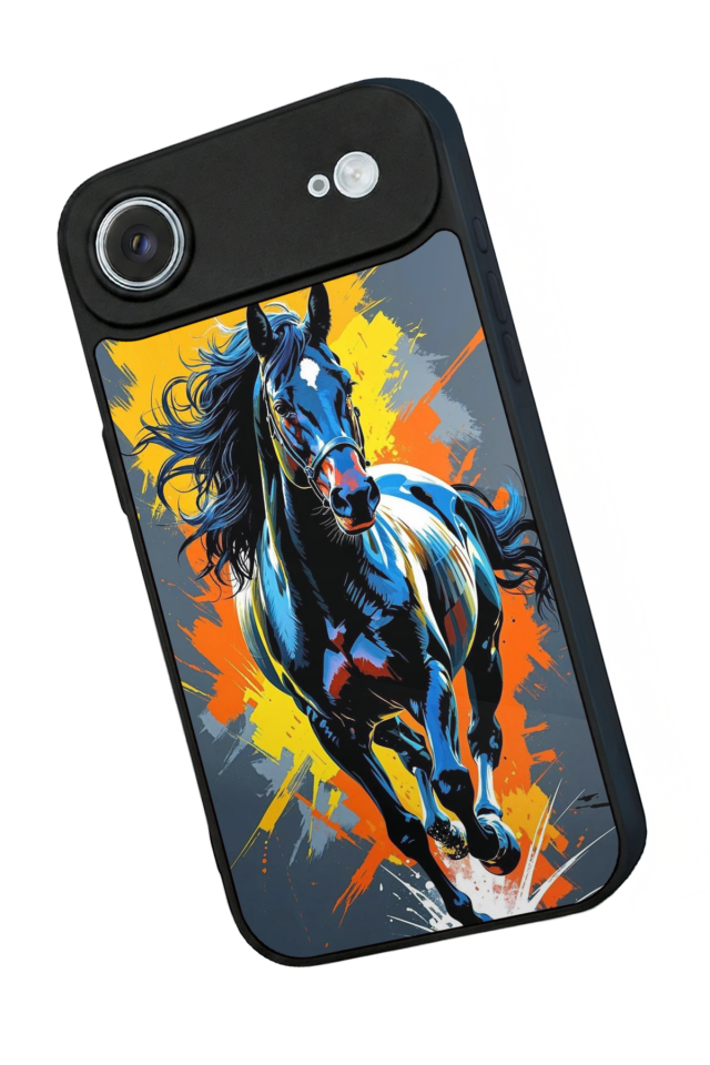 iPhone 17 Air Uyumlu At Horse Tasarımlı Glossy Premium Kılıf