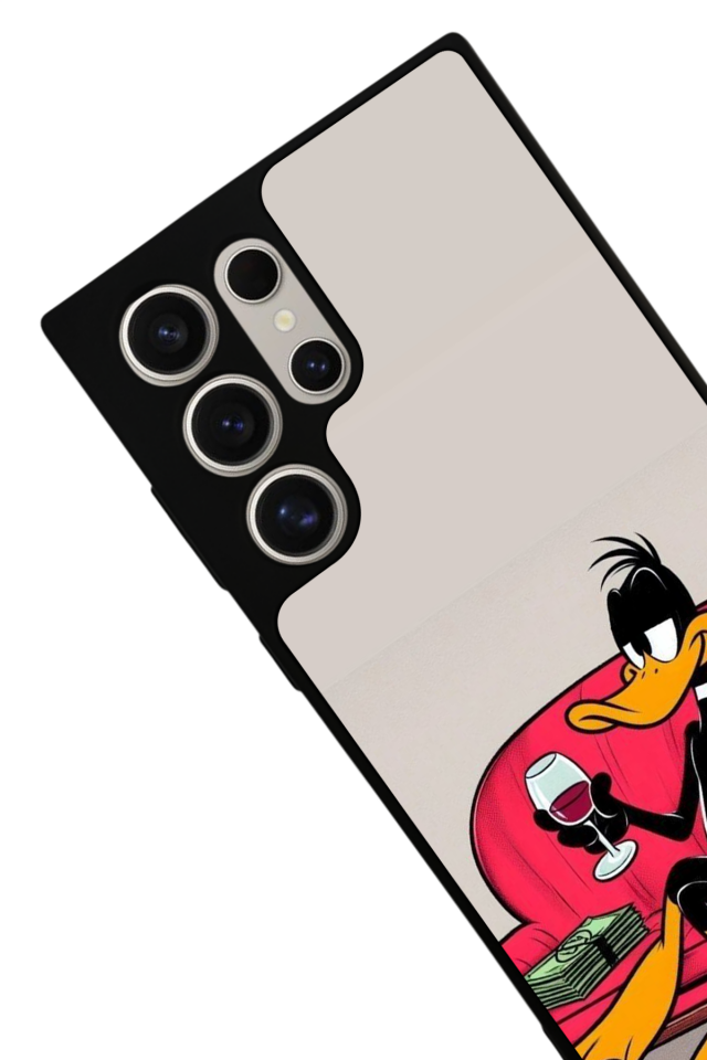 Samsung Galaxy S22 Ultra Uyumlu Daffy duck Tasarımlı Glossy Premium Kılıf
